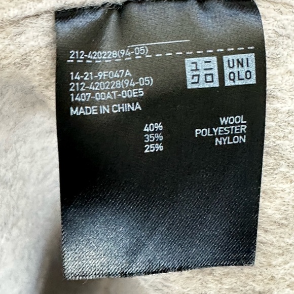 Uniqlo Double Faced Wool Blend Cream Coat (unlined) - Medium - Picture 7 of 7